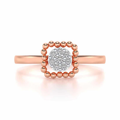 Gayatri Silver Ring - Rose Gold - Image 4
