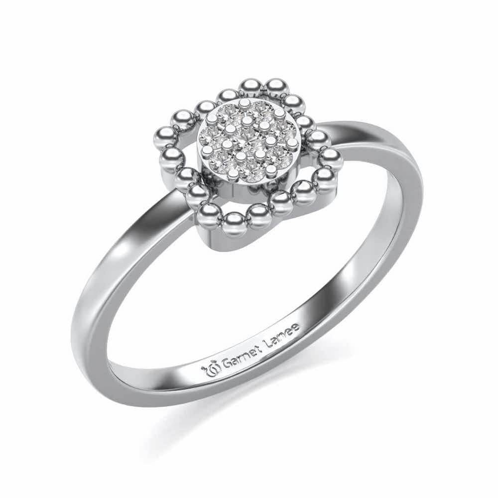 Gayatri Silver Ring - White Gold - Image 1