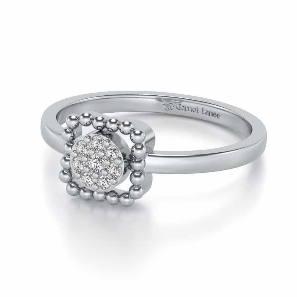 Gayatri Silver Ring - White Gold - Image 2