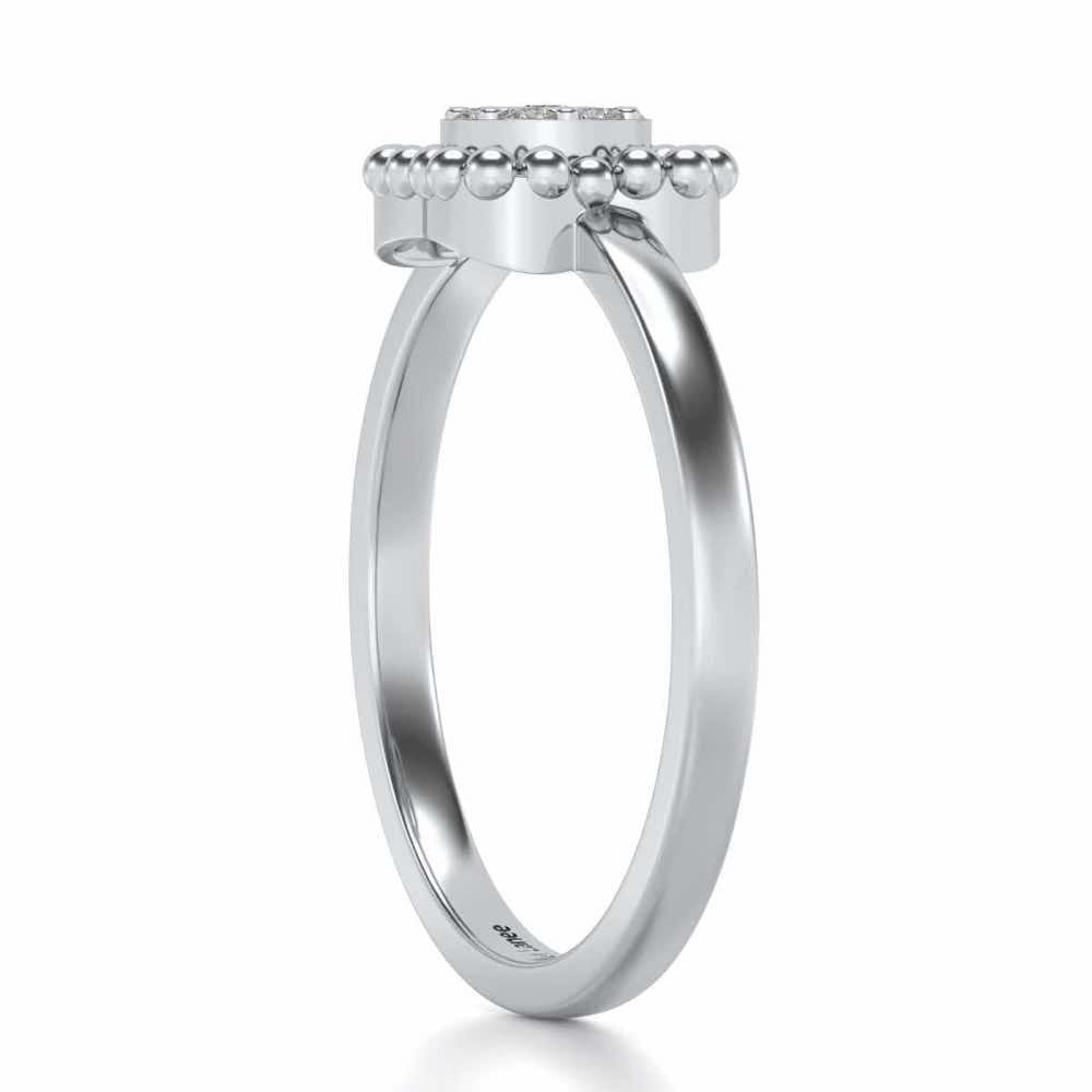 Gayatri Silver Ring - White Gold - Image 3