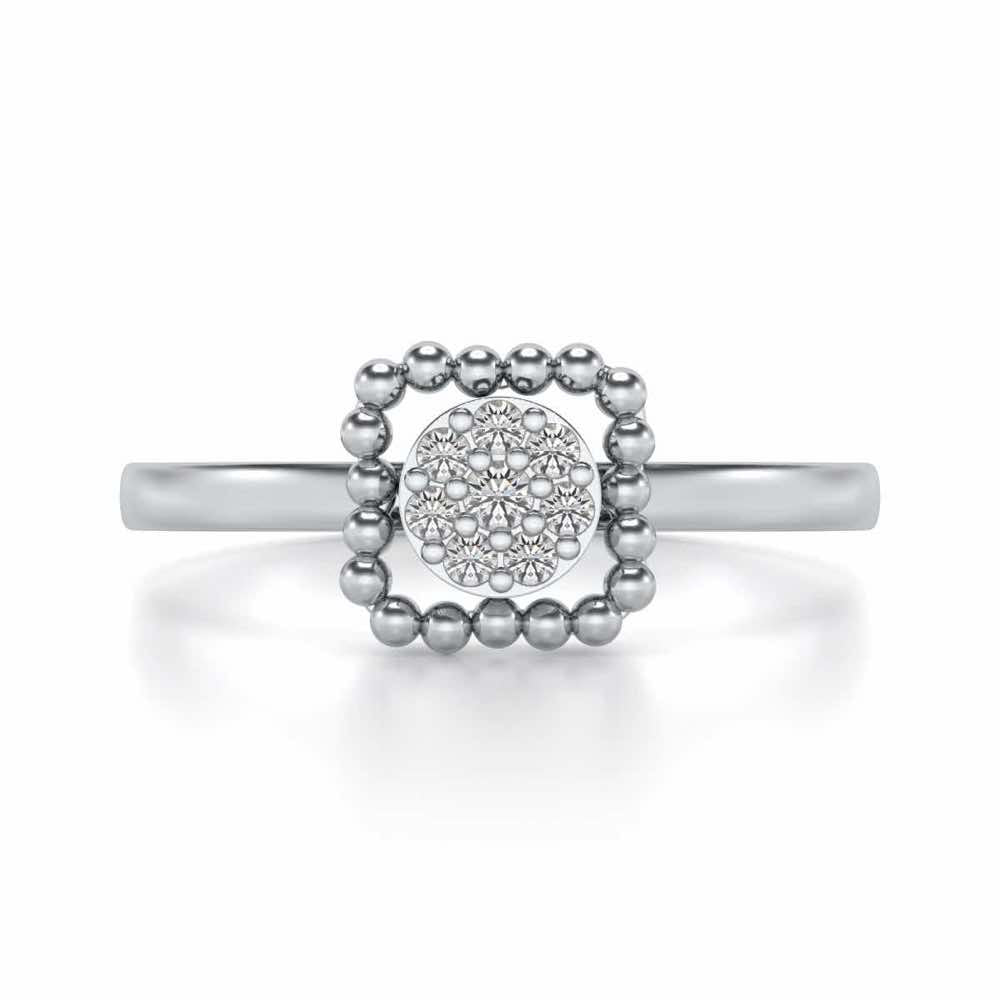 Gayatri Silver Ring - White Gold - Image 4