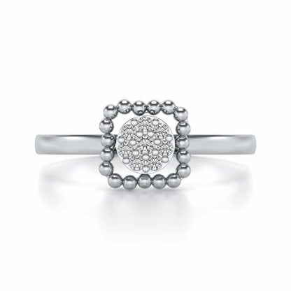 Gayatri Silver Ring - White Gold - Image 4