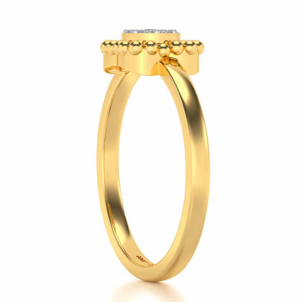 Gayatri Silver Ring - Yellow Gold - Image 3