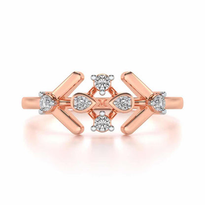Geet Silver Ring - Rose Gold - Image 4