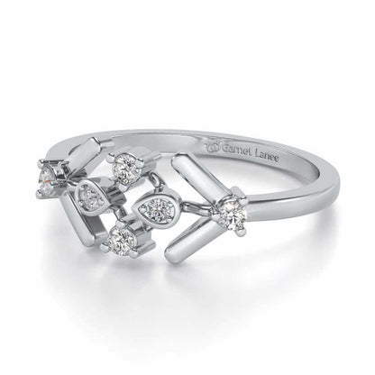 Geet Silver Ring - White Gold - Image 2