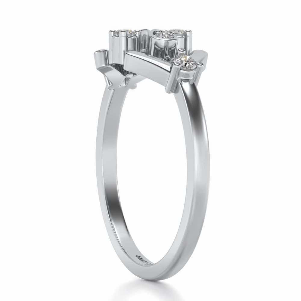 Geet Silver Ring - White Gold - Image 3