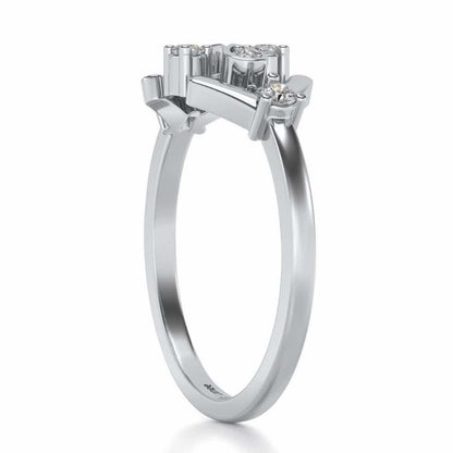 Geet Silver Ring - White Gold - Image 3