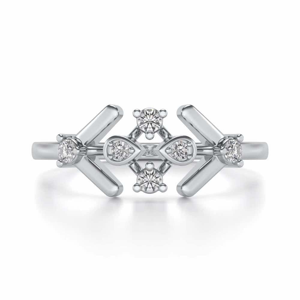 Geet Silver Ring - White Gold - Image 4