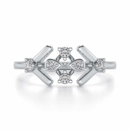 Geet Silver Ring - White Gold - Image 4