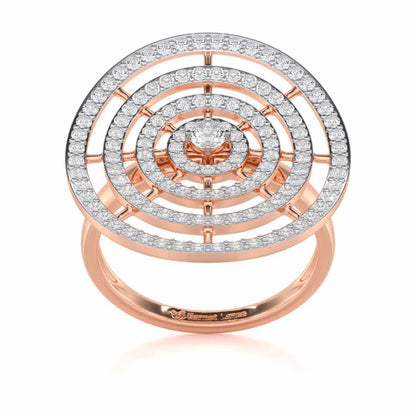 Gem Gaze Silver Ring - Rose Gold - Image 2