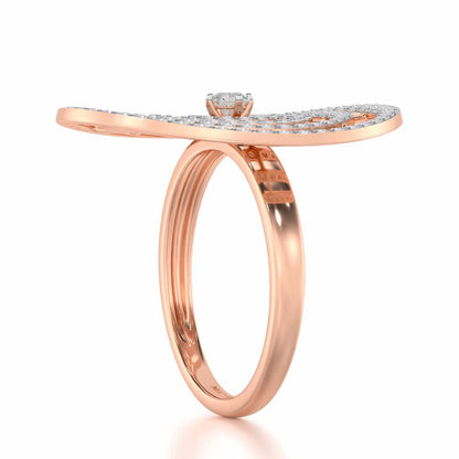 Gem Gaze Silver Ring - Rose Gold - Image 4