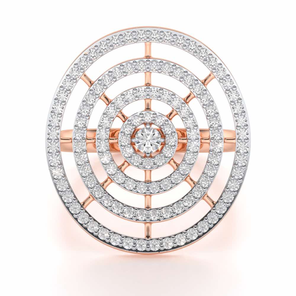 Gem Gaze Silver Ring - Rose Gold - Image 5