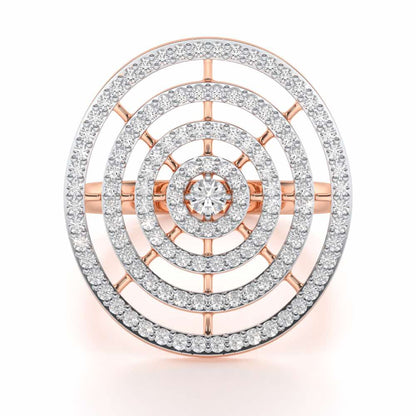 Gem Gaze Silver Ring - Rose Gold - Image 5
