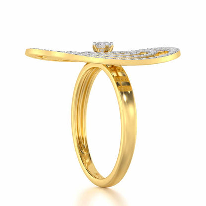 Gem Gaze Silver Ring - Yellow Gold - Image 4