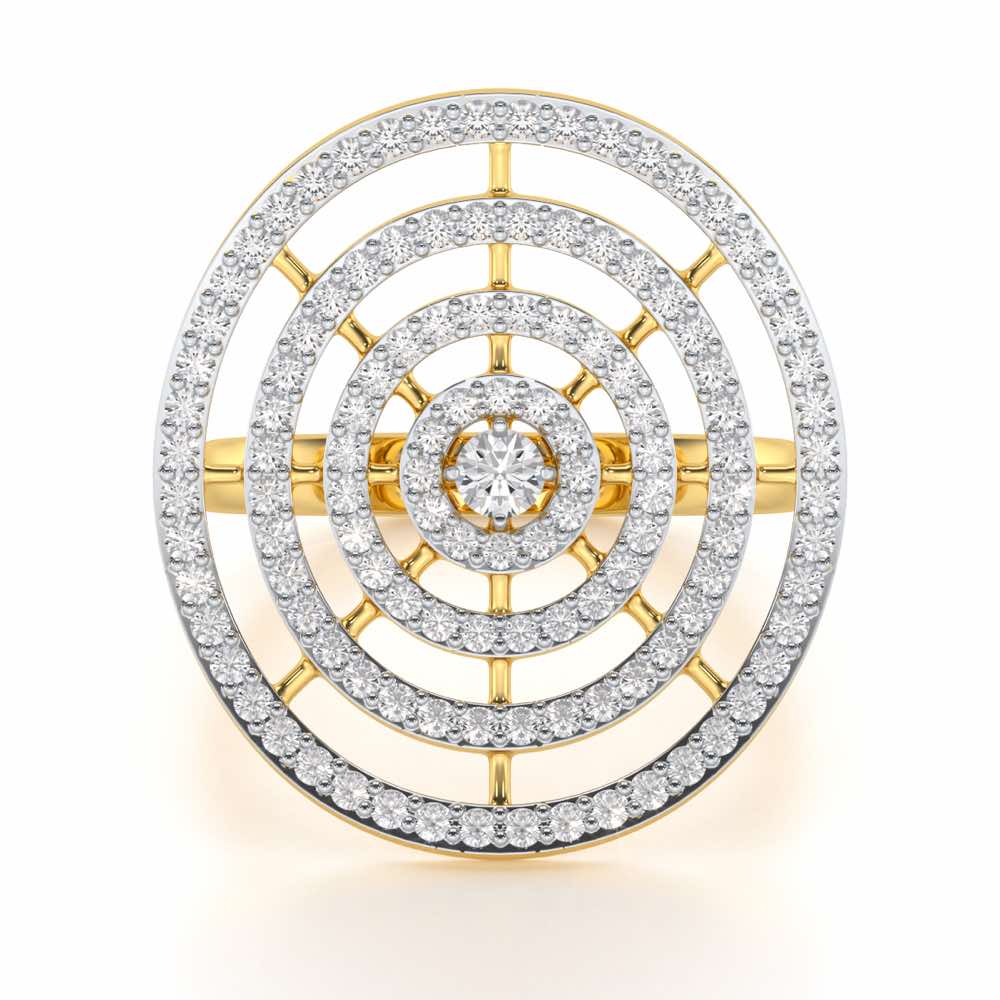 Gem Gaze Silver Ring - Yellow Gold - Image 5