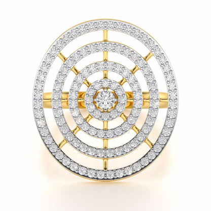 Gem Gaze Silver Ring - Yellow Gold - Image 5