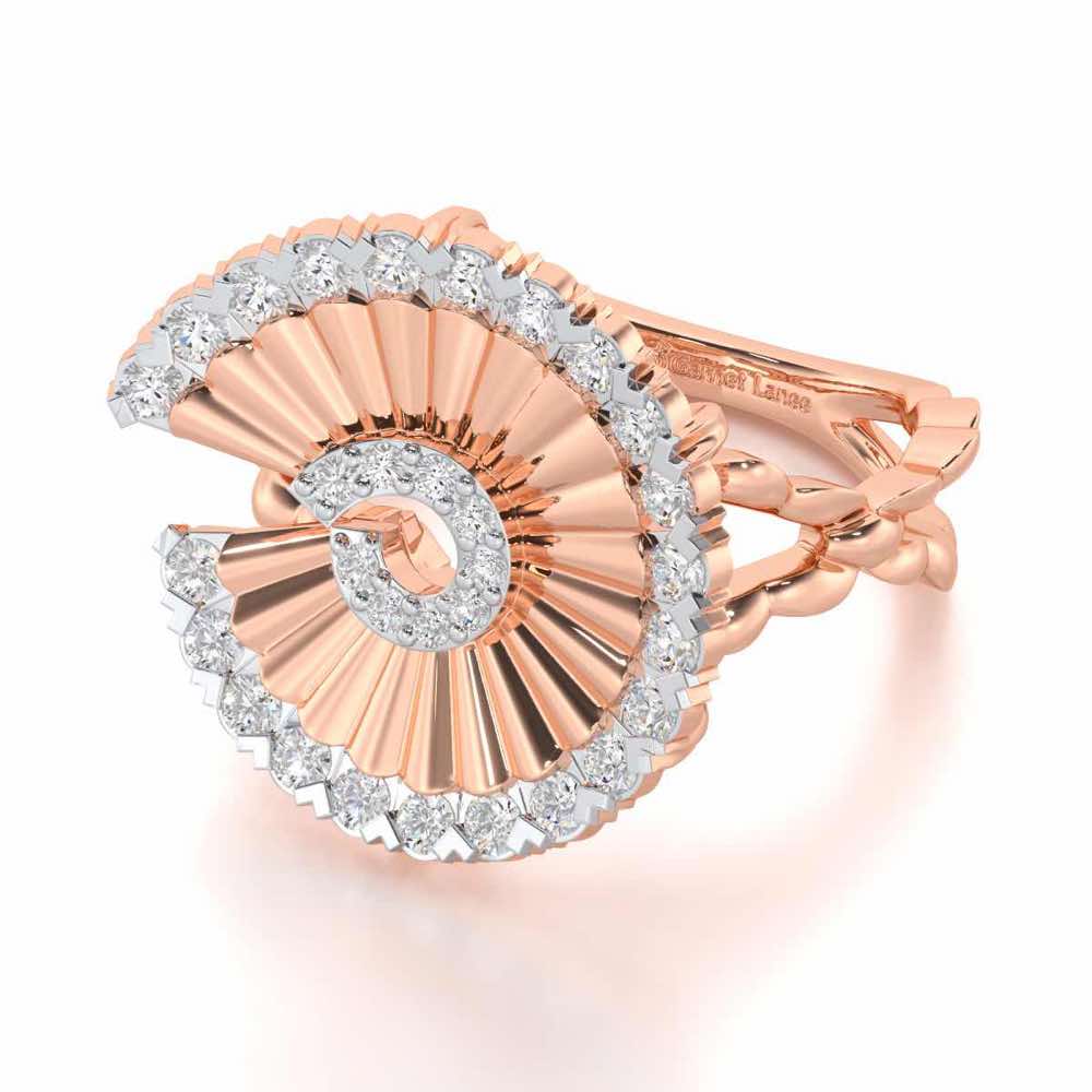 Gem Glimpse Silver Ring - Rose Gold - Image 2