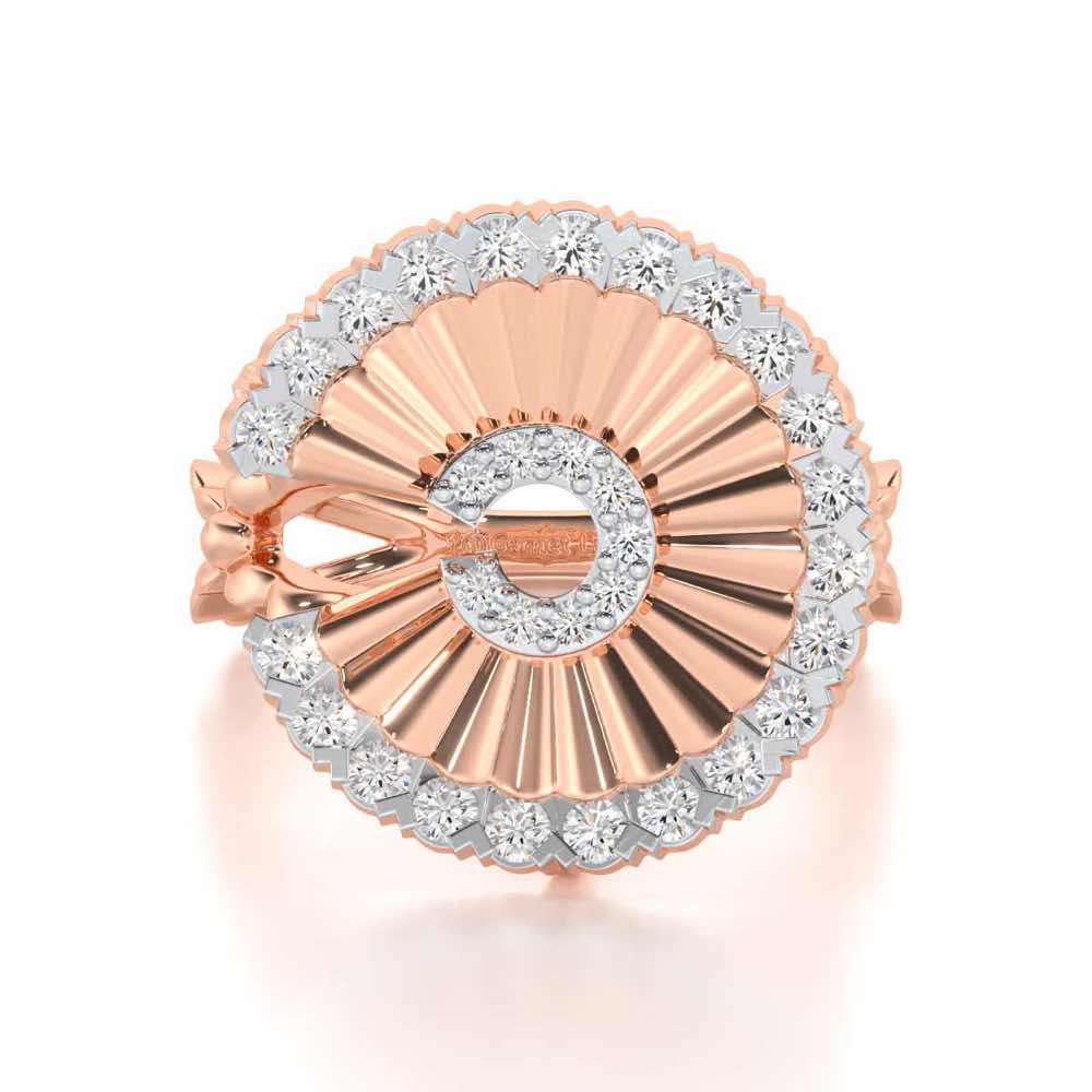 Gem Glimpse Silver Ring - Rose Gold - Image 4