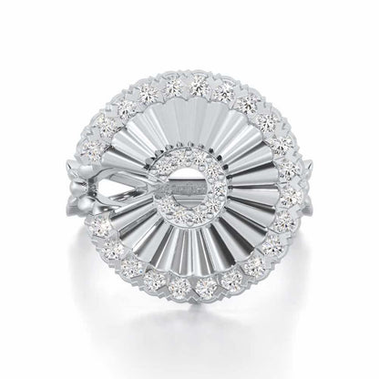 Gem Glimpse Silver Ring - White Gold - Image 4