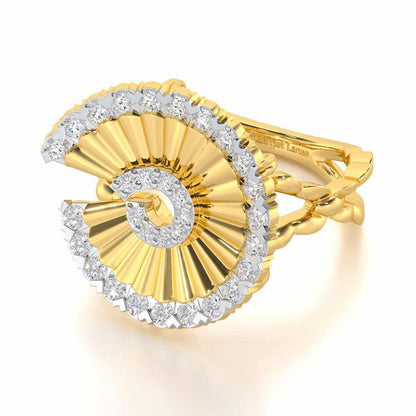 Gem Glimpse Silver Ring - Yellow Gold - Image 2