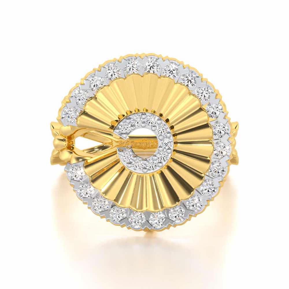 Gem Glimpse Silver Ring - Yellow Gold - Image 4