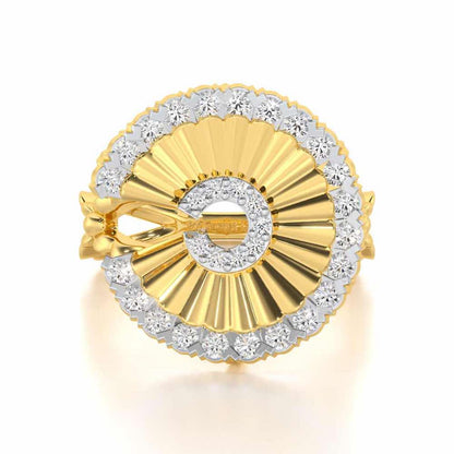 Gem Glimpse Silver Ring - Yellow Gold - Image 4
