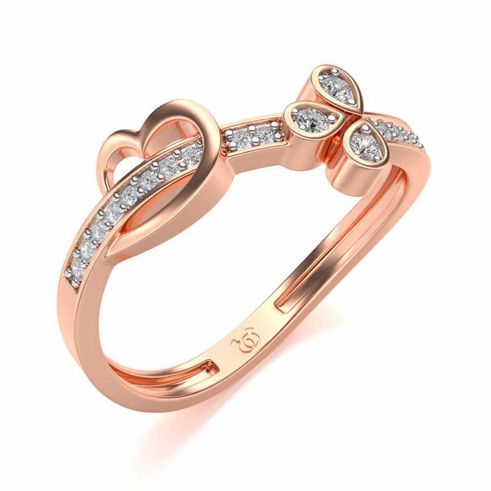 Genteel Silver Ring - Rose Gold - Image 1