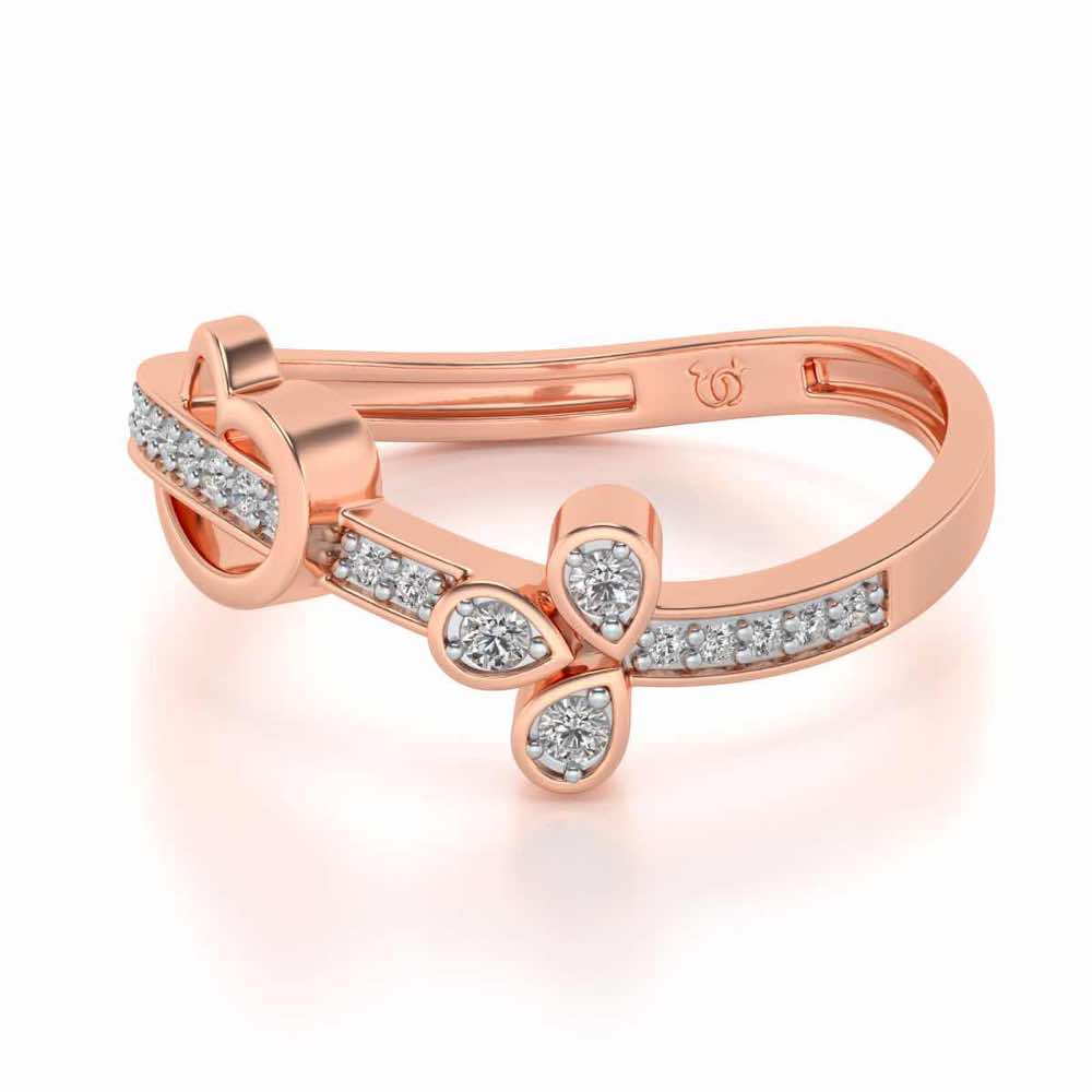 Genteel Silver Ring - Rose Gold - Image 2