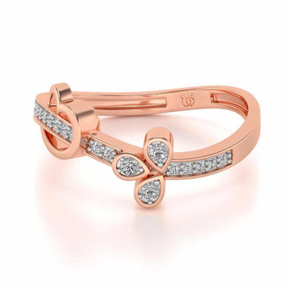 Genteel Silver Ring - Rose Gold - Image 2