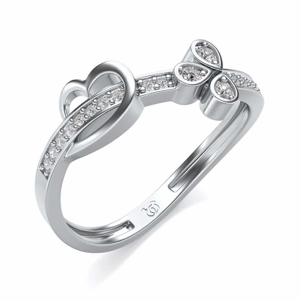 Genteel Silver Ring - White Gold - Image 1