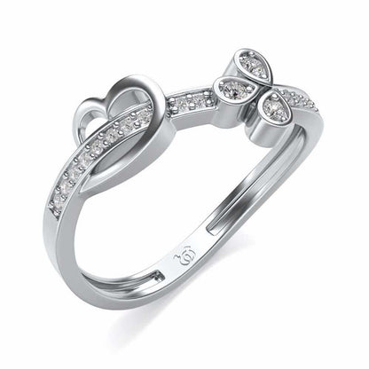 Genteel Silver Ring - White Gold - Image 1