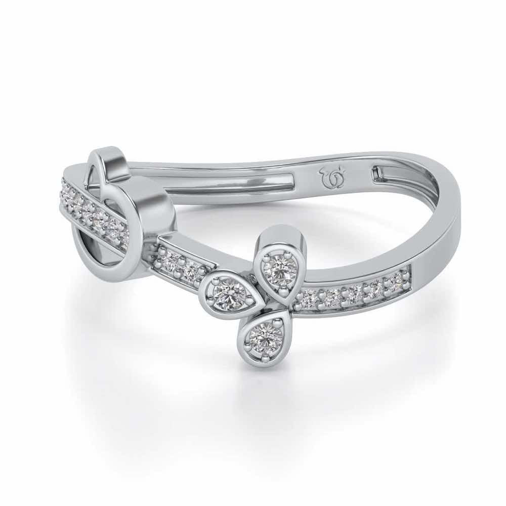 Genteel Silver Ring - White Gold - Image 2