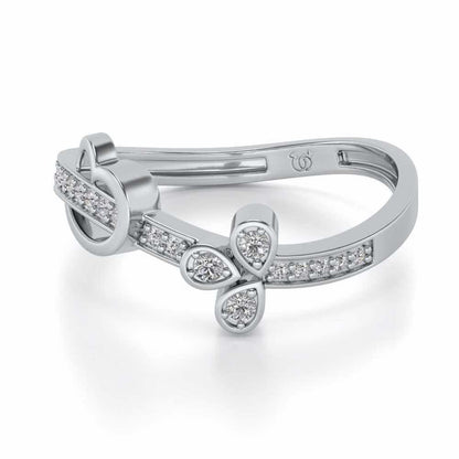 Genteel Silver Ring - White Gold - Image 2