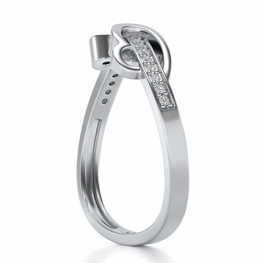Genteel Silver Ring - White Gold - Image 3