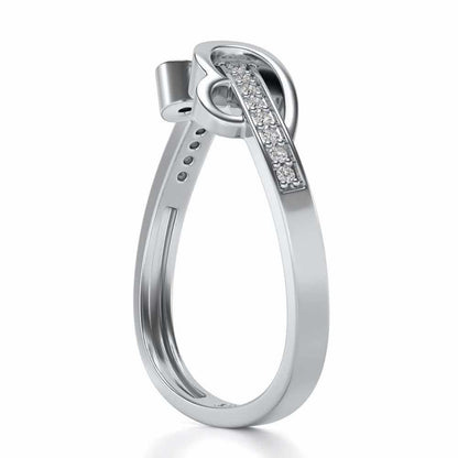 Genteel Silver Ring - White Gold - Image 3