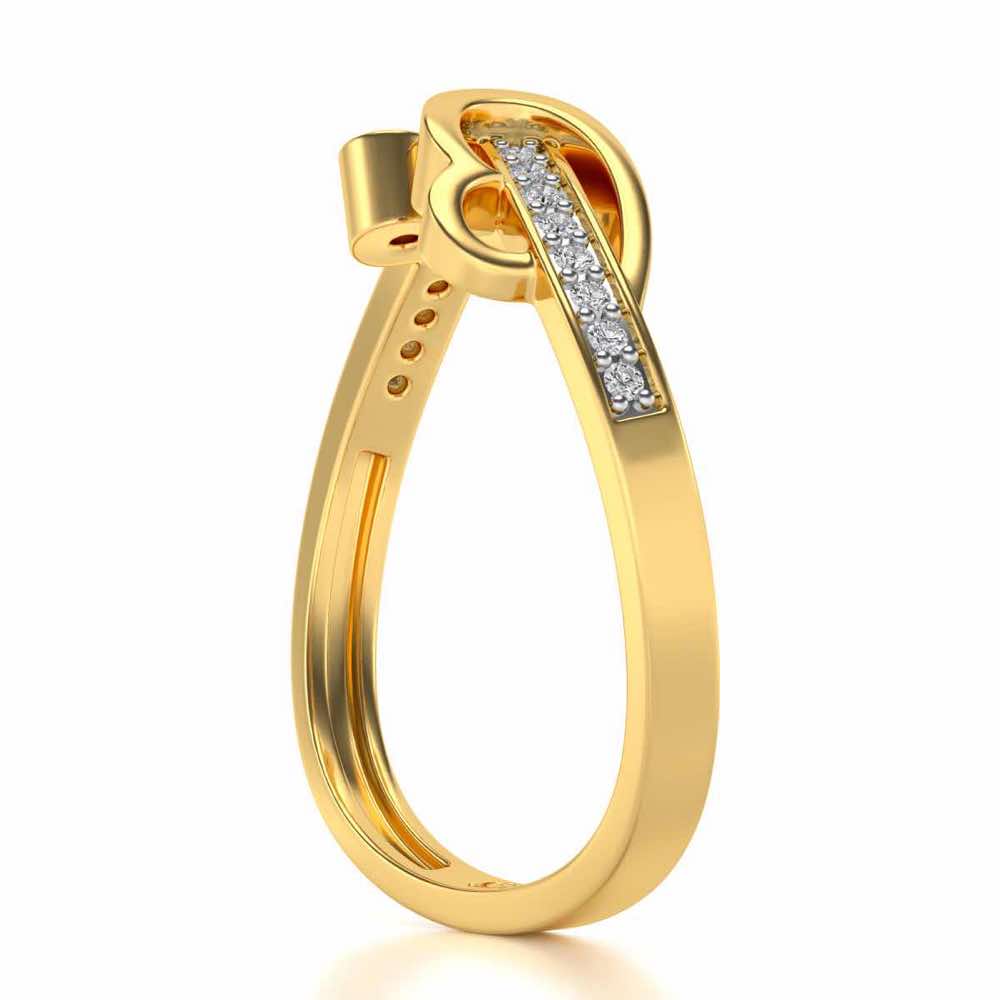 Genteel Silver Ring - Yellow Gold - Image 3