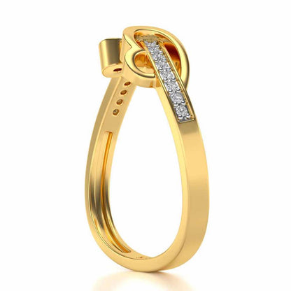 Genteel Silver Ring - Yellow Gold - Image 3