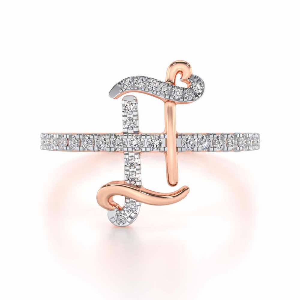 Gentle Gemini Silver Ring - Rose Gold - Image 4