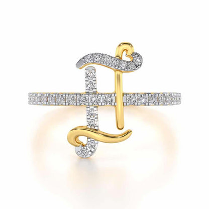 Gentle Gemini Silver Ring - Yellow Gold - Image 4