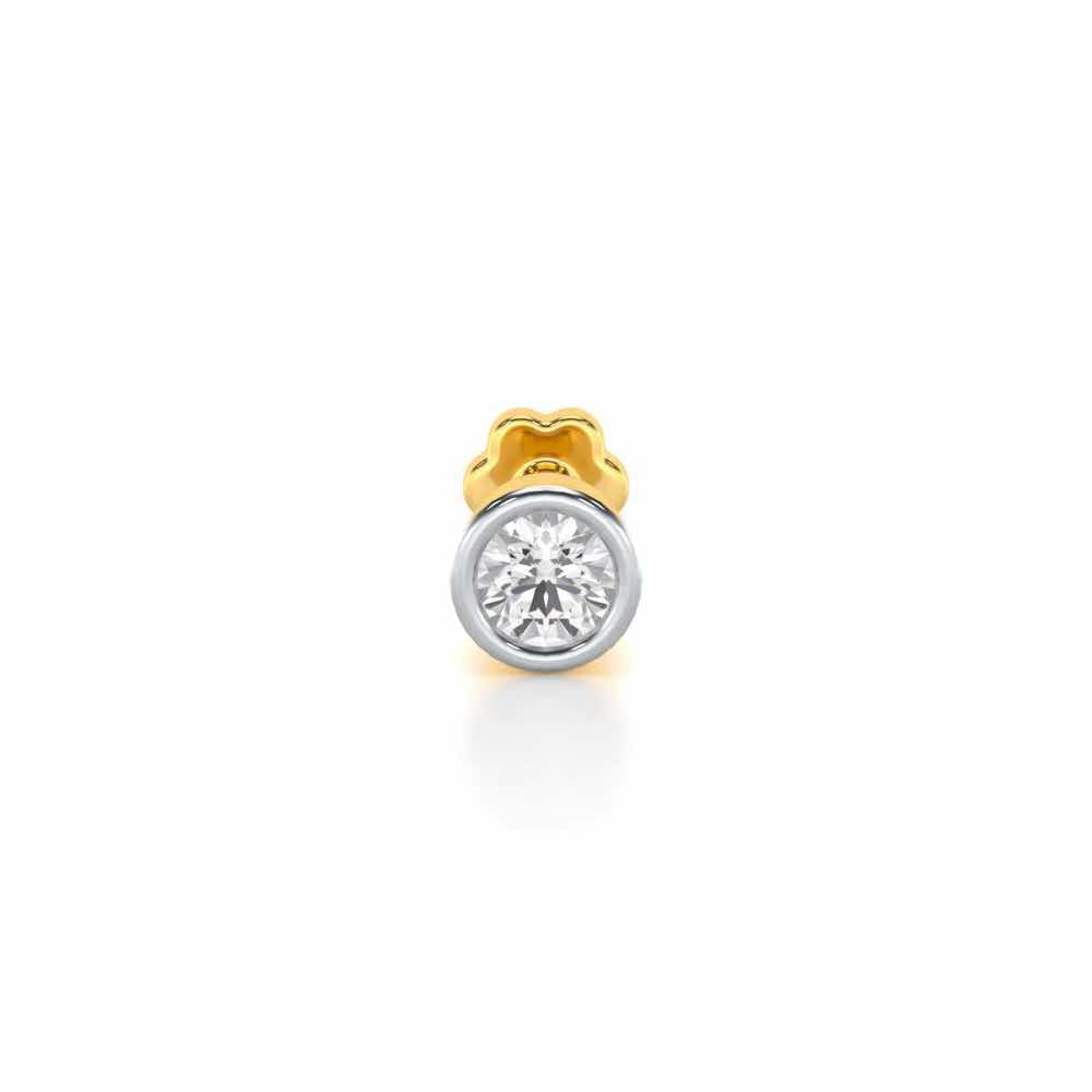 Gentle Radiance Silver Nosepin - Yellow Gold - Image 1