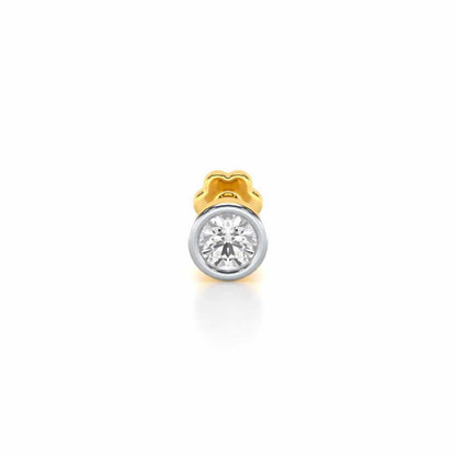 Gentle Radiance Silver Nosepin - Yellow Gold - Image 1