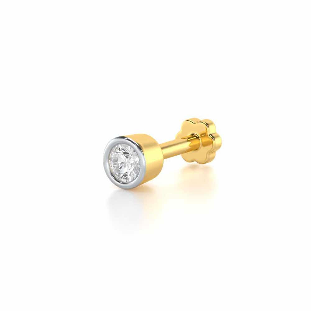 Gentle Radiance Silver Nosepin - Yellow Gold - Image 2