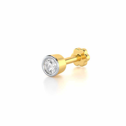 Gentle Radiance Silver Nosepin - Yellow Gold - Image 2