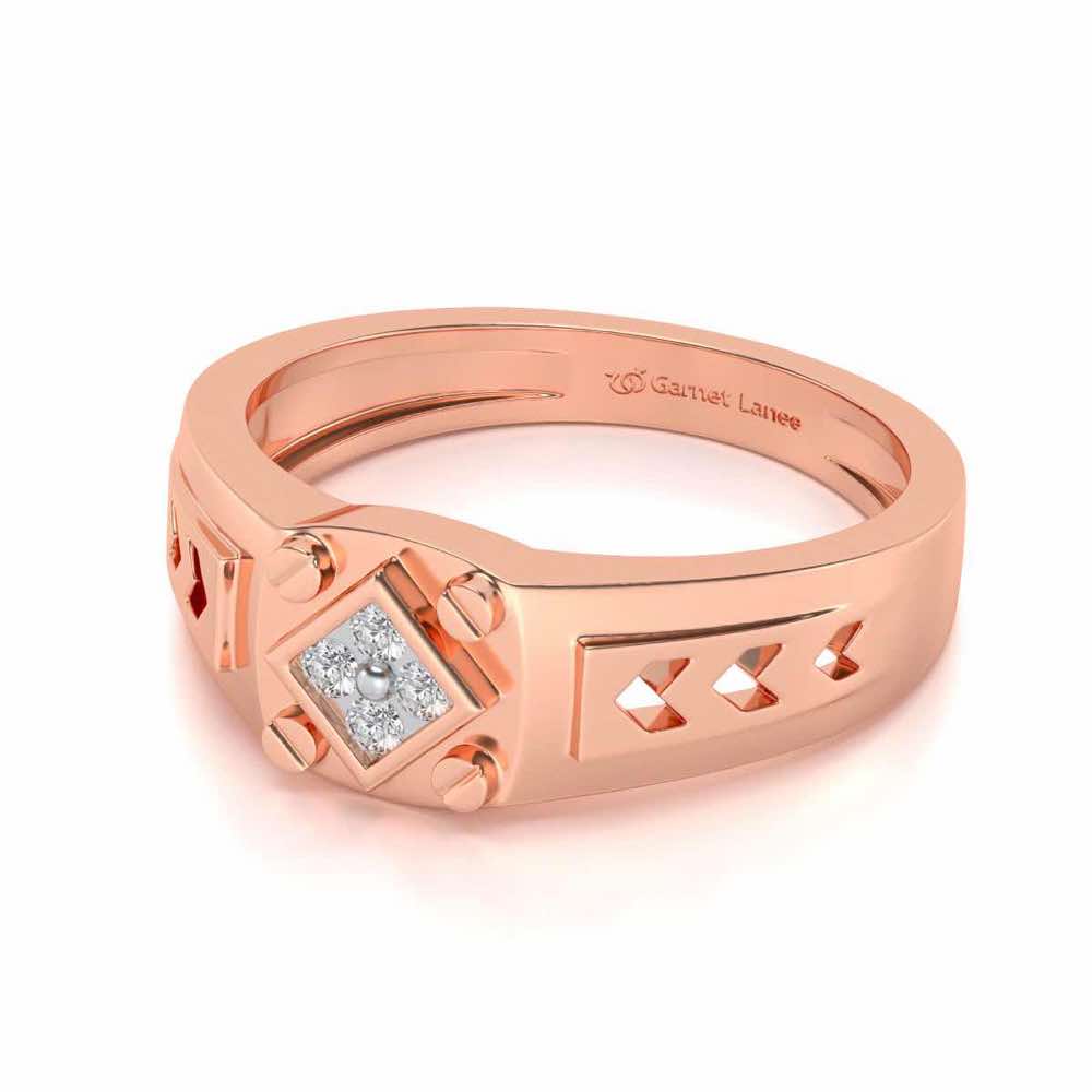 Geometric Ring For Men - Rose Gold - Image 2