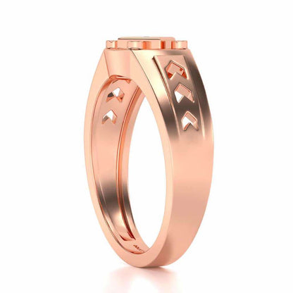 Geometric Ring For Men - Rose Gold - Image 3