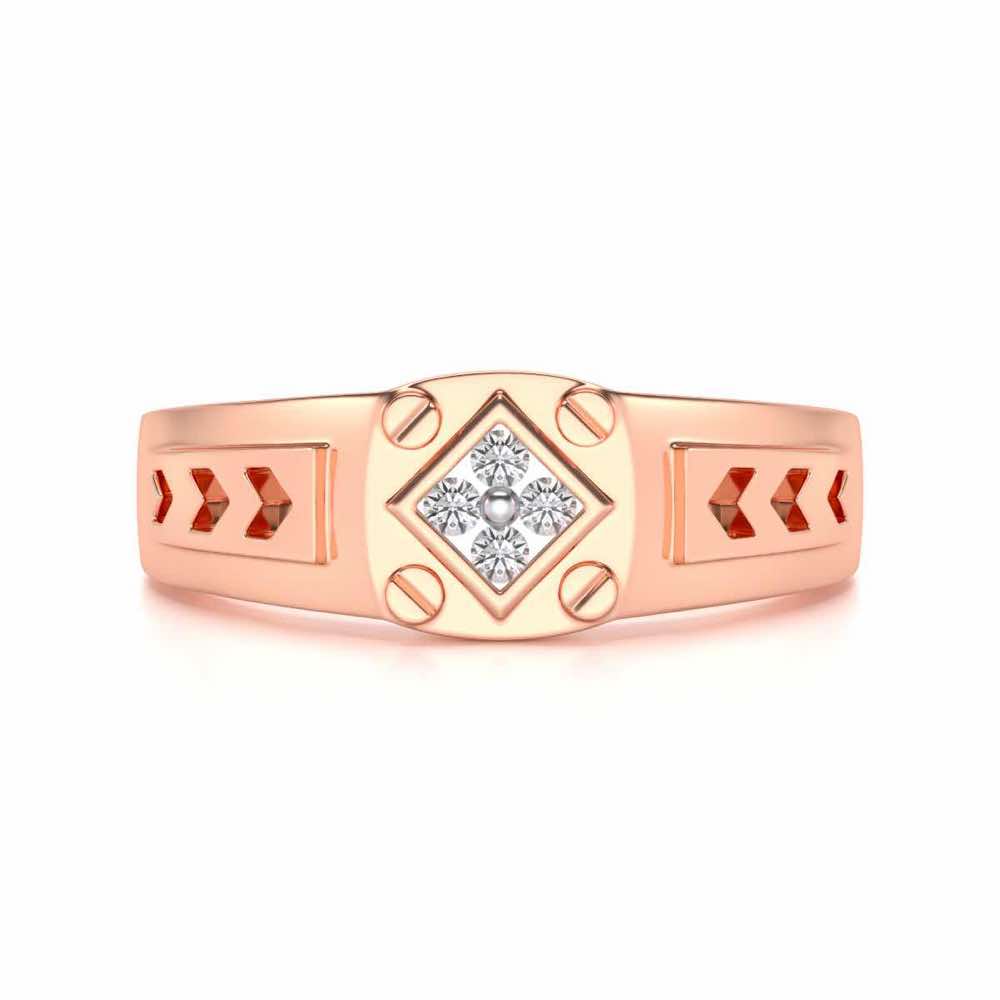 Geometric Ring For Men - Rose Gold - Image 4