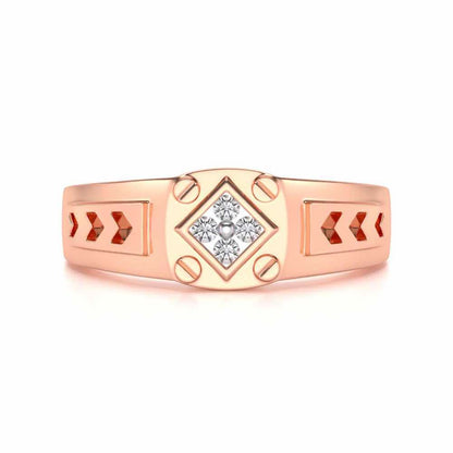 Geometric Ring For Men - Rose Gold - Image 4