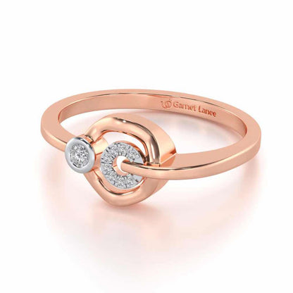 Gibbous Silver Ring - Rose Gold - Image 2