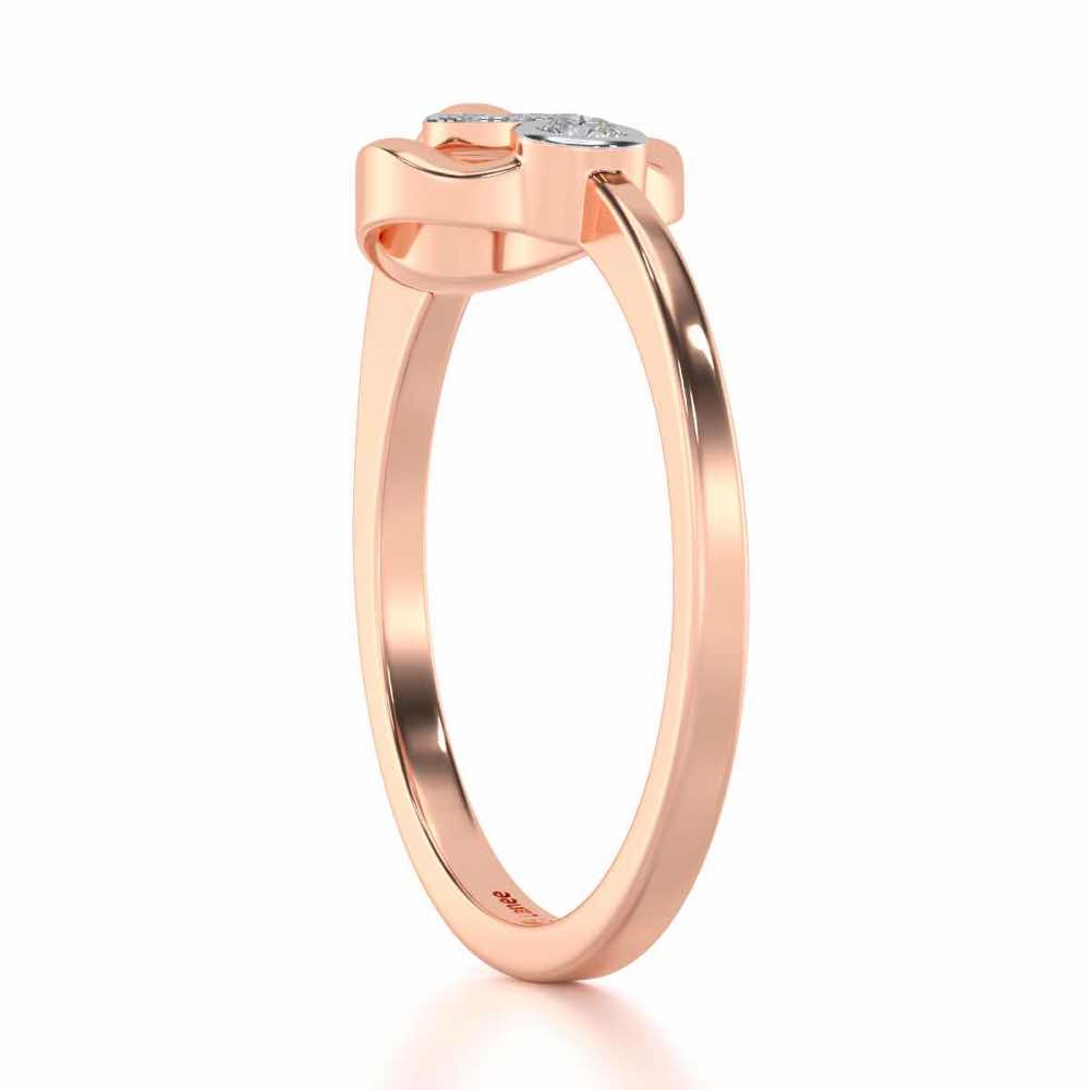 Gibbous Silver Ring - Rose Gold - Image 3
