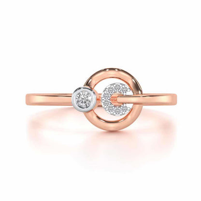 Gibbous Silver Ring - Rose Gold - Image 4